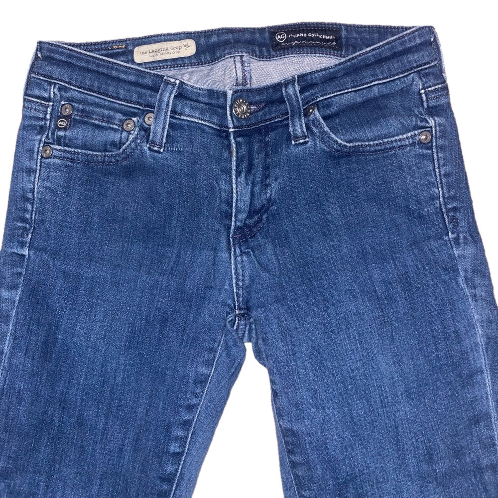 AG Adriano Goldschmied Super Skinny Ankle Crop Jeans 25 USA Cigarette Denim - Picture 7 of 10